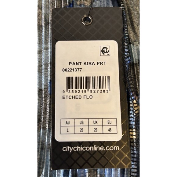 City Chic Women’s Plus Size L (20) Kira Print Pant In Etched Floral Black - Picture 10 of 12